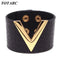 Europe Crack Leather Bracelet For Women Femme Punk Style Soft Jewellery